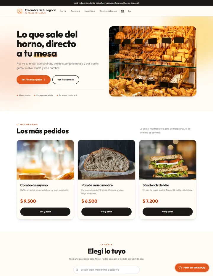 Modelo Fogón: Crema y fuego