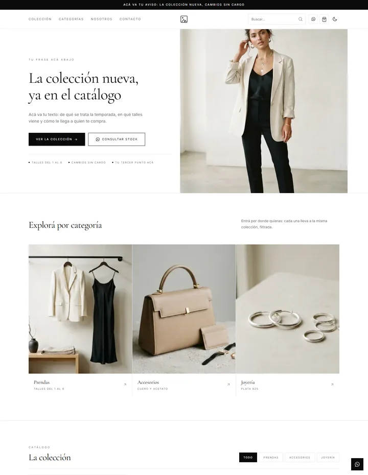 Modelo Pasarela: Blanco y negro
