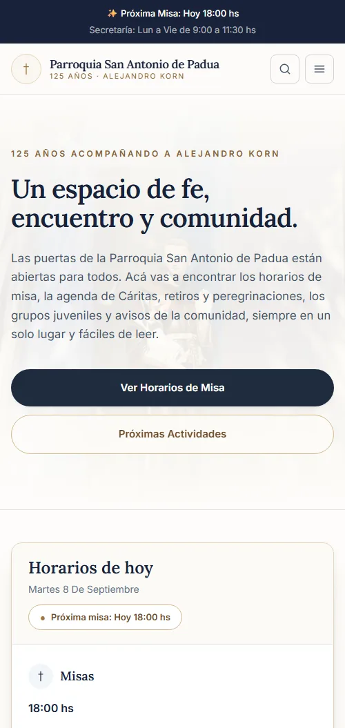 La parroquia en el celular